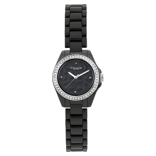 C.O.A.C.H Perry Quartz Black Dial Metal Watch