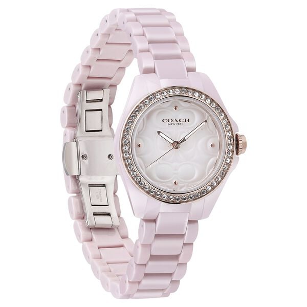 C.O.A.C.H Perry Quartz Black Dial Metal Watch