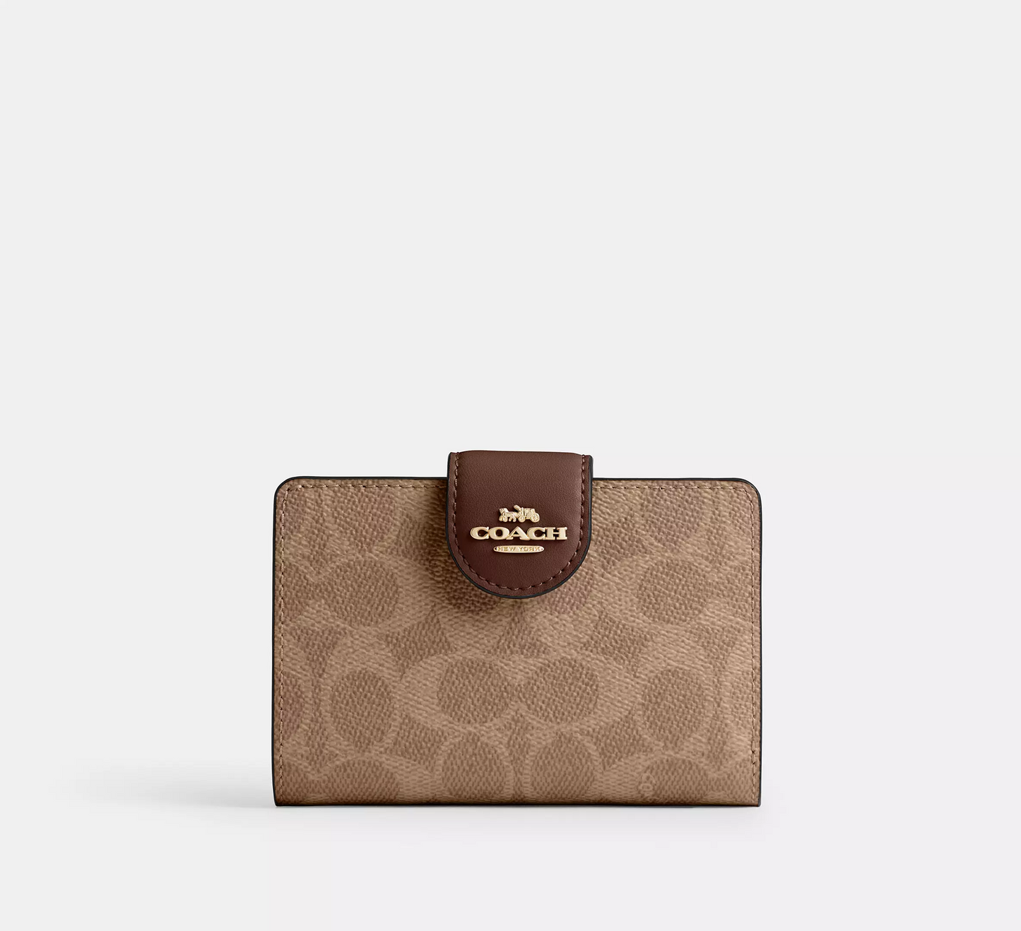 C.O.A.C.H Medium Corner Zip Wallet in Signature Canvas