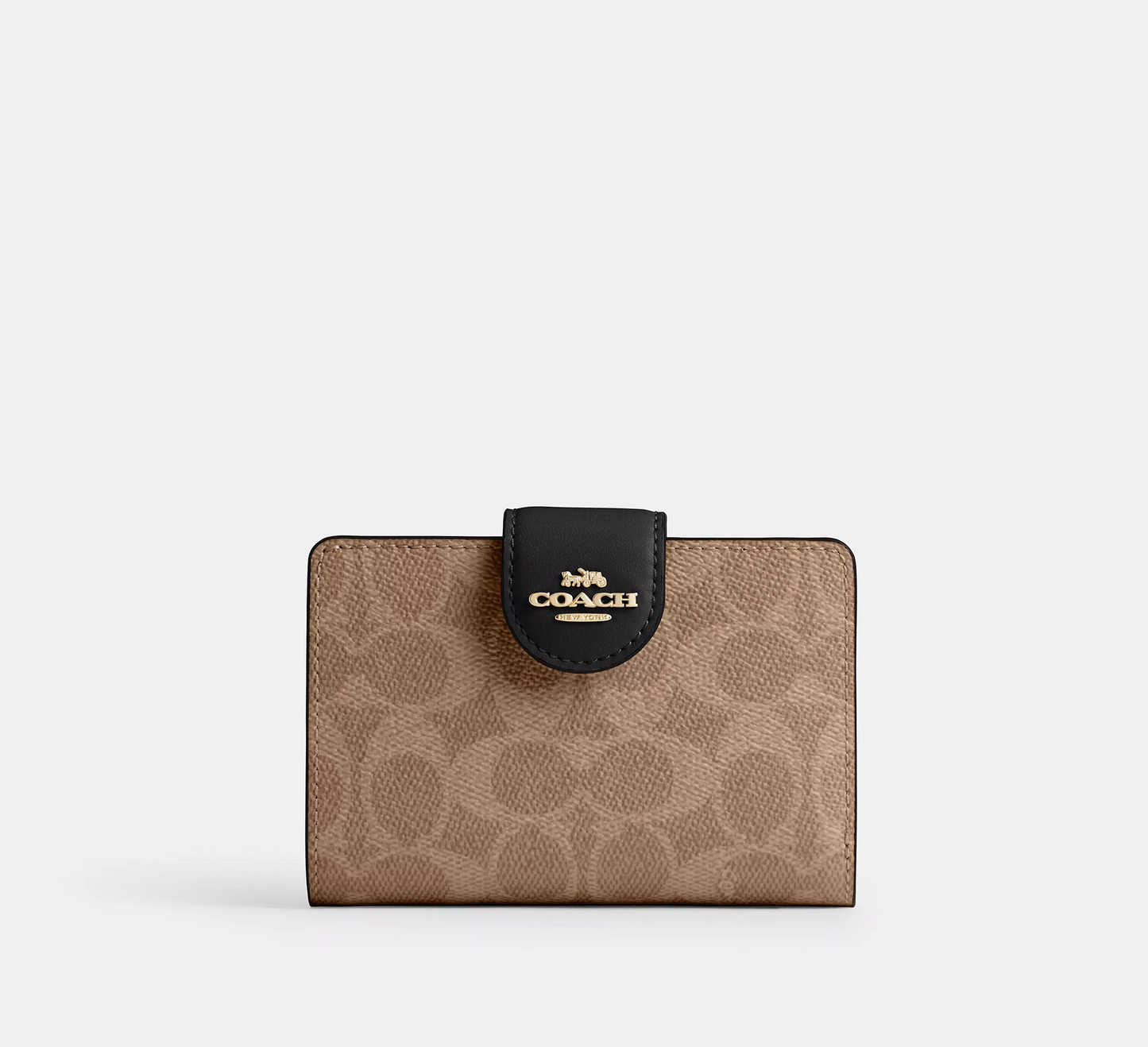 C.O.A.C.H Medium Corner Zip Wallet in Signature Canvas