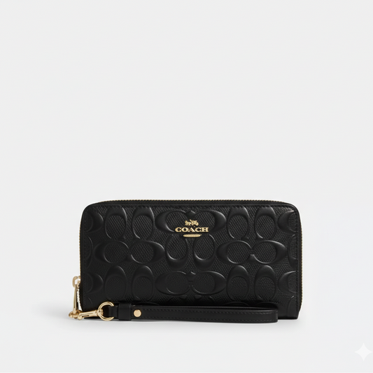 C.O.A.C.H Long Zip Around Wallet in Signature Leather