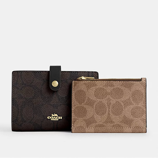 C.O.A.C.H 2-IN-1 WALLET IN BLOCKED SIGNATURE CANVAS