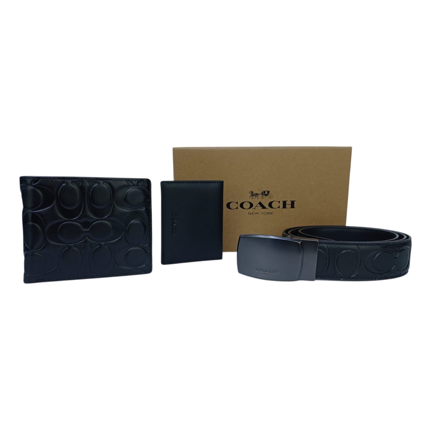 C.O.A.C.H Set Of Wallet , Card Holder & Belt