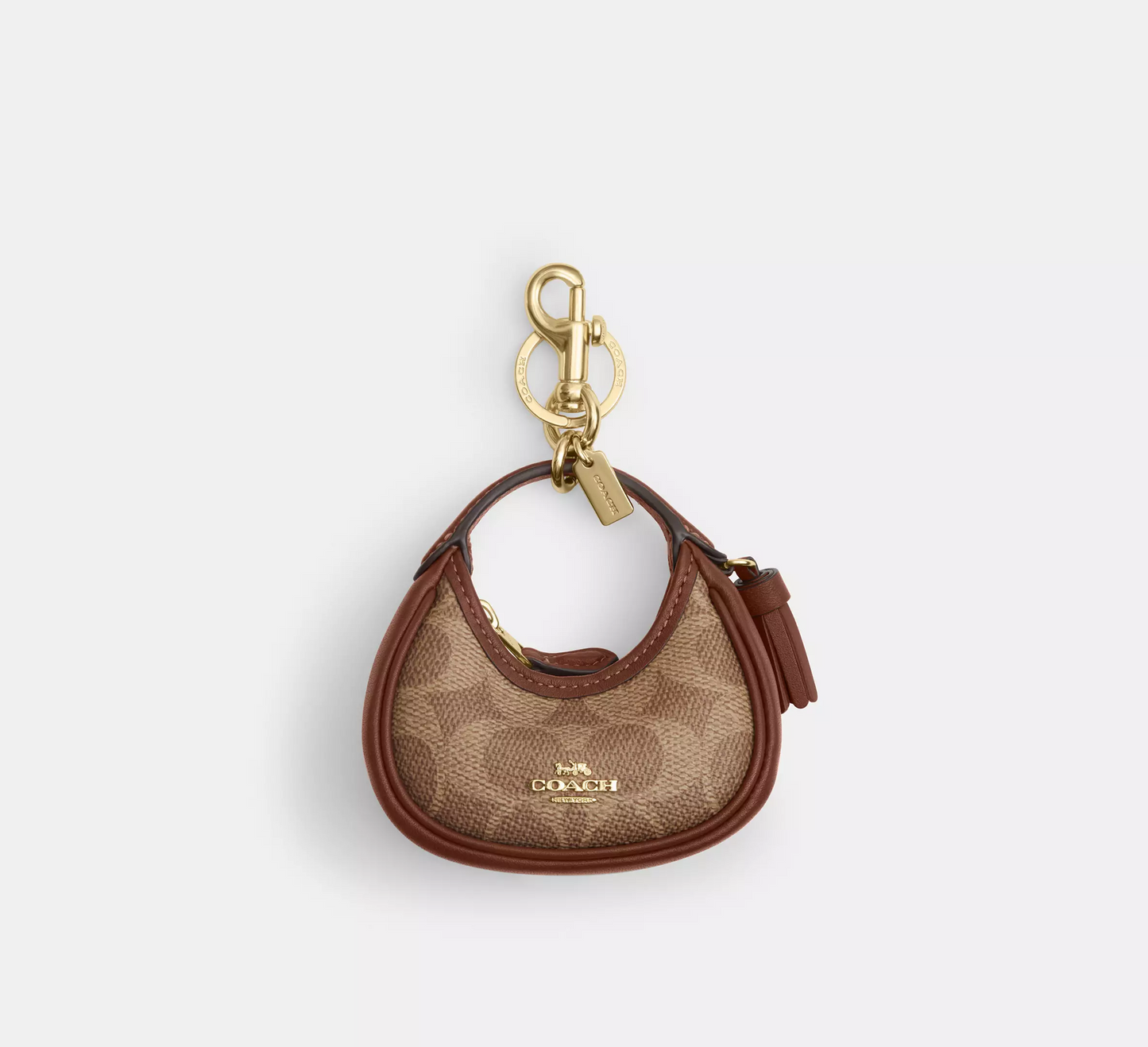 C.O.A.C.H Mini Carmen Bag Charm In Signature Canvas