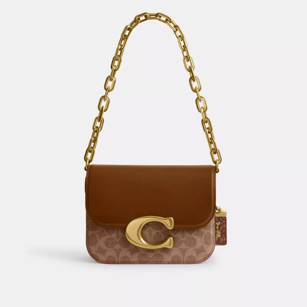C.O.A.C.H IDOL BAG IN SIGNATURE CANVAS WITH SNAKESKIN DETAIL CROSSBODY BAG