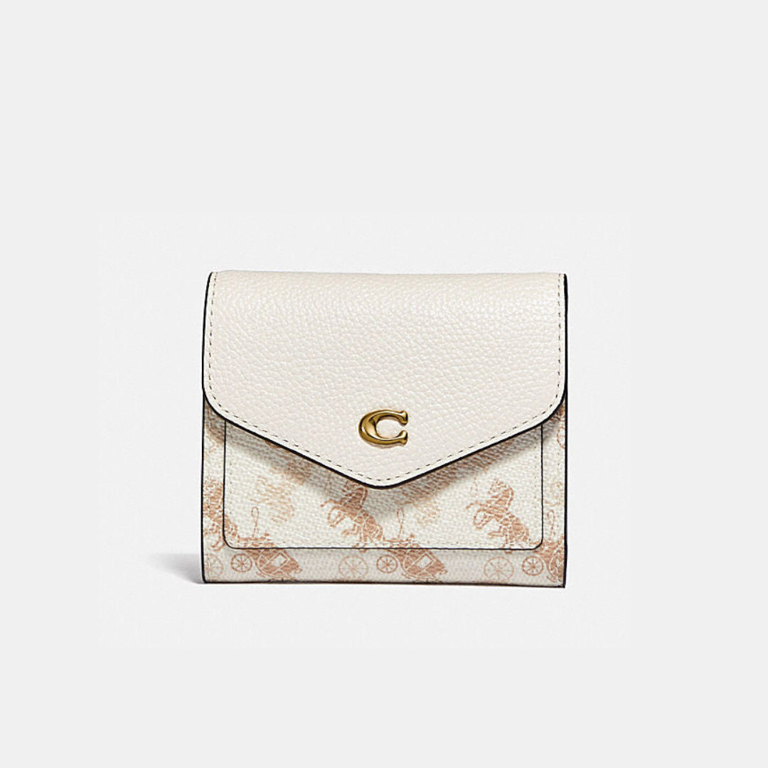 C.O.A.C.H WYN SMALL WALLET WITH HORSE AND CARRIAGE PRINT