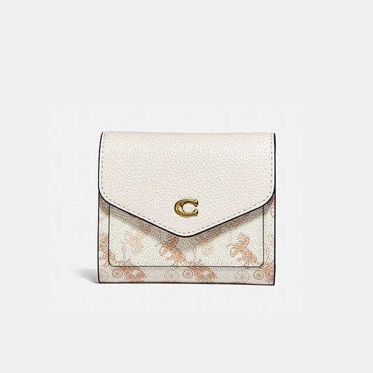 C.O.A.C.H WYN SMALL WALLET WITH HORSE AND CARRIAGE PRINT