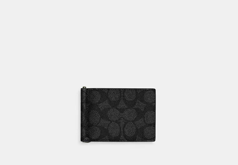 C.O.A.C.H  Slim Money Clip Billfold Wallet In