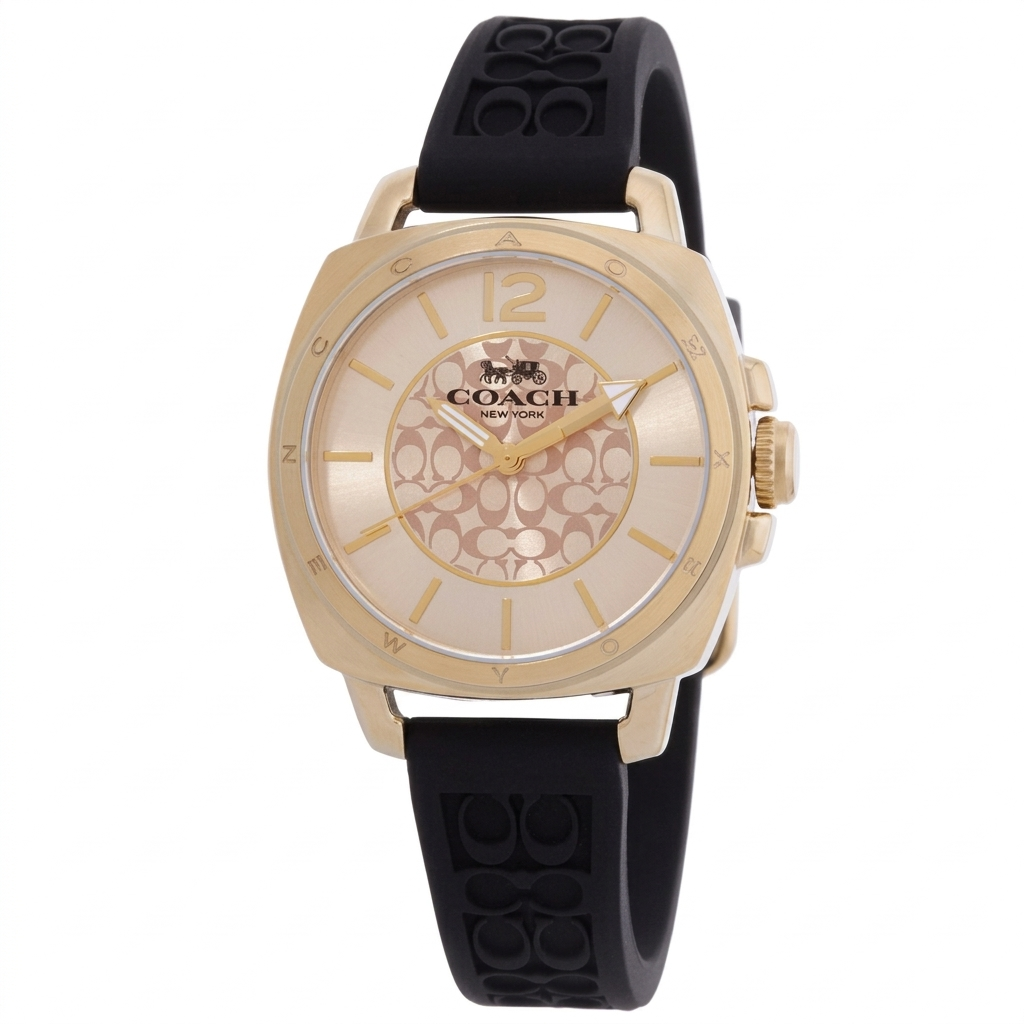 COACH Boyfriend Watch  ROSEGOLD- BLACK  