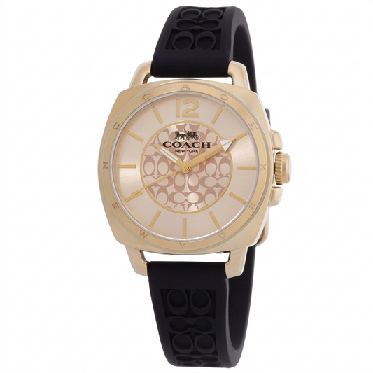 COACH Boyfriend Watch  ROSEGOLD- BLACK  