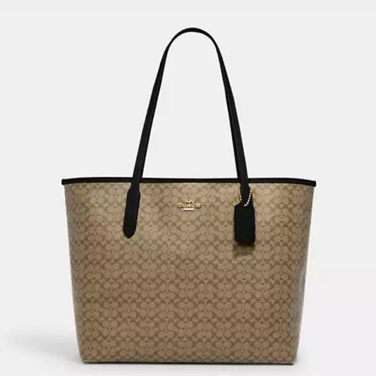 COACH City Tote Bag In Micro Signature Canvas COACH CJ942COACH City Tote Bag In Micro Signature Canvas