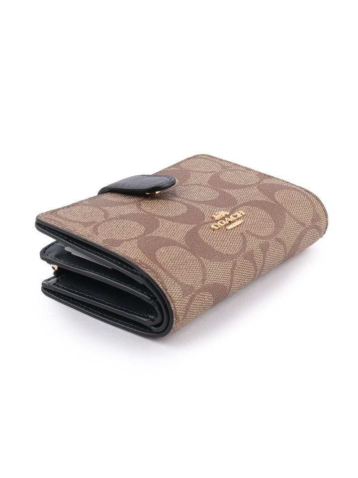 COACH Medium Bifold Corner Zip Wallet In Signature Canvas