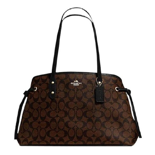 COACH Drawstring Carryall Satchel Shoulder Bag Signature
