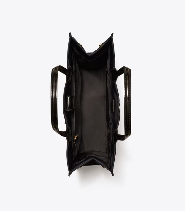 T.O.R.Y B.U.R.C.H ELLA PATENT TOTE BAG