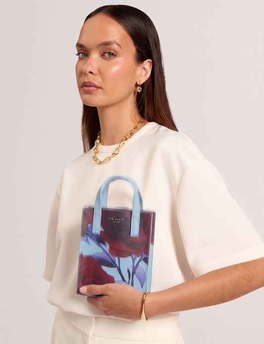 T.E.D B.A.K.E.R EVERRLY: Mini Rose Print Icon Bag