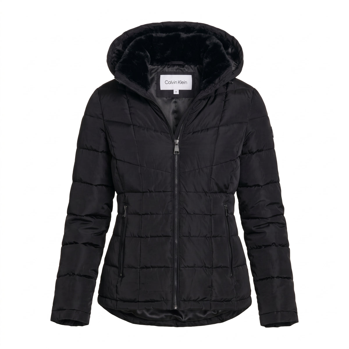 C.a.l.v.i.n K.l.e.i.n Women's Stand Collar Lined Puffer Jacket