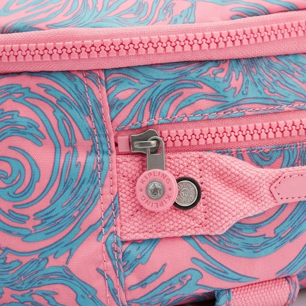K.I.P.L.I.N.G Laptop KI5210 WAVY PINK BLUE School Backpack