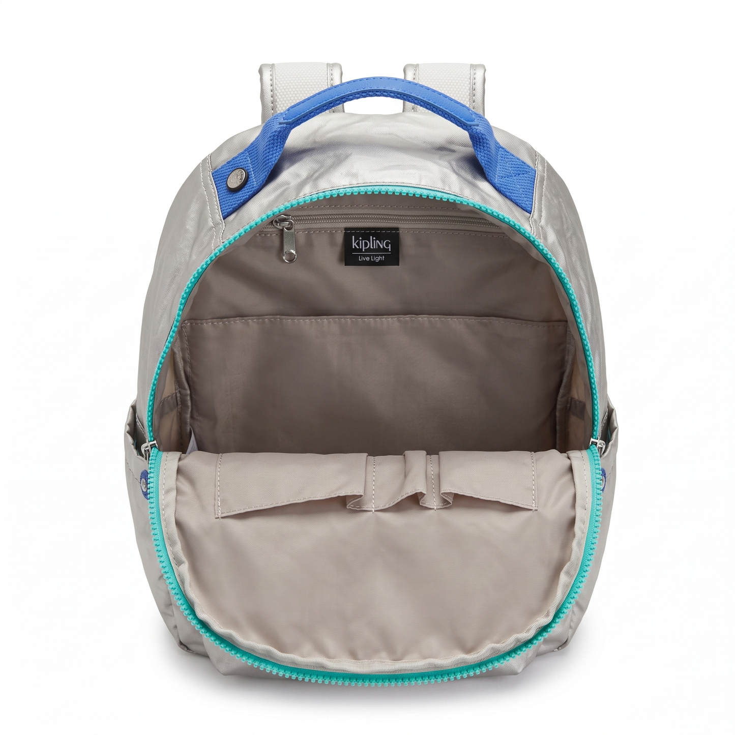 K.I.P.L.I.N.G Laptop KI5210 METALLIC SILVER SPLICING School Backpack