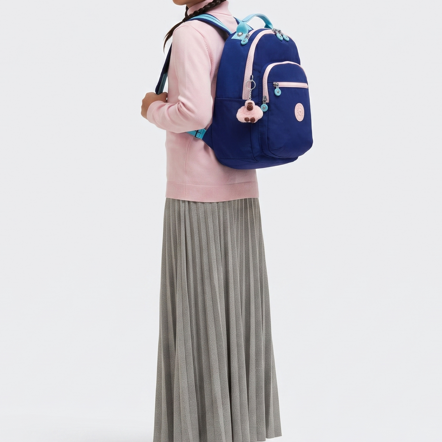 K.I.P.L.I.N.G Laptop KI5210 BLUISH PINK  School Backpack
