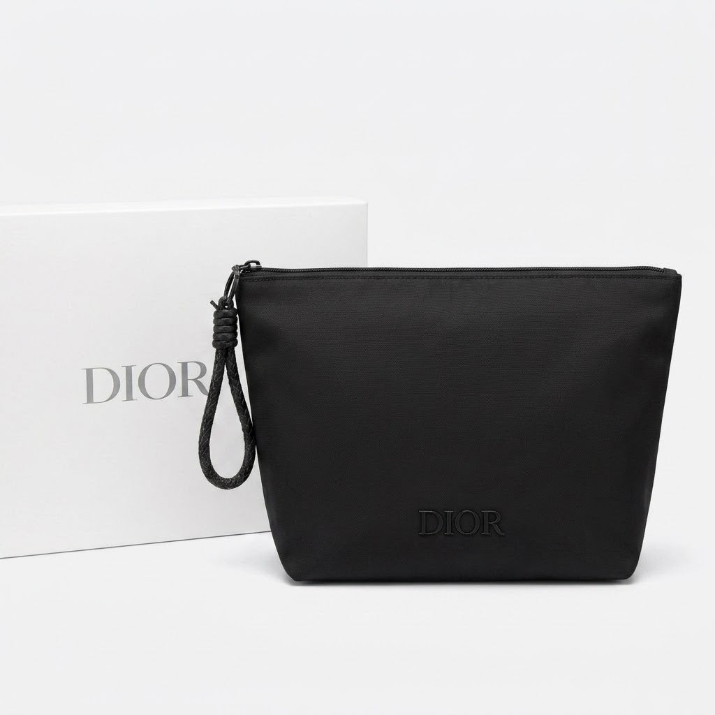 D.I.O.R MAKEUP BAG BLACK