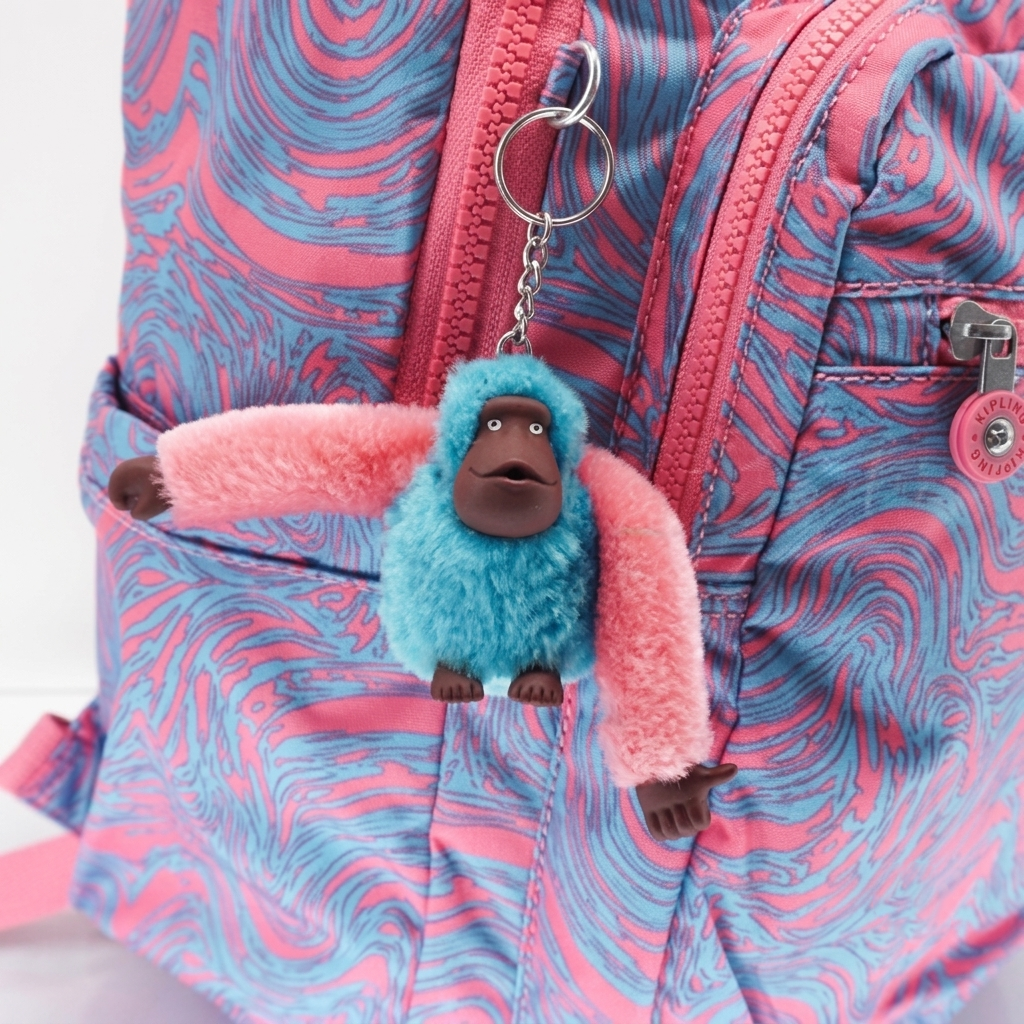 K.I.P.L.I.N.G Laptop KI5210 WAVY PINK BLUE School Backpack