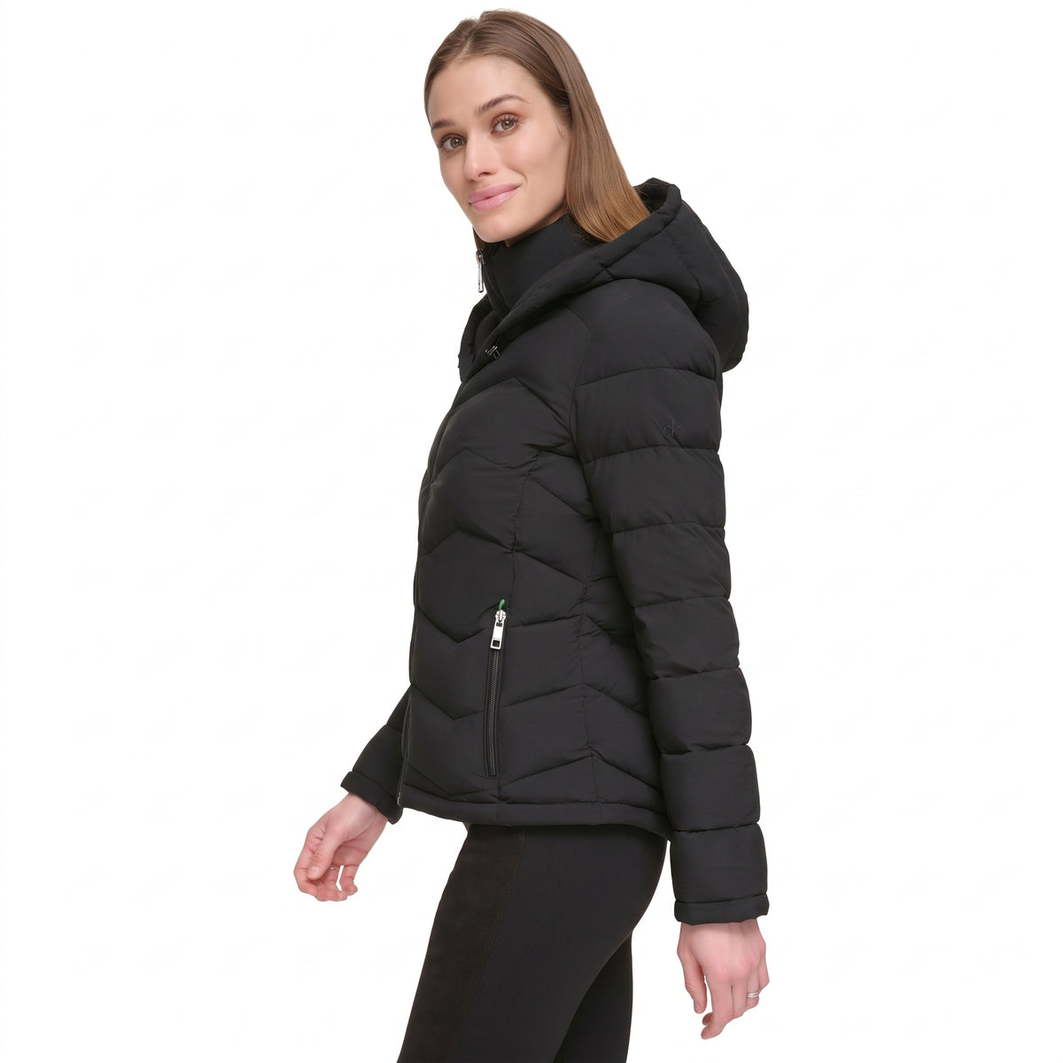 C.a.l.v.i.n K.l.e.i.n Stretch Outerwear CW533974-BLK Women's Jacket Black