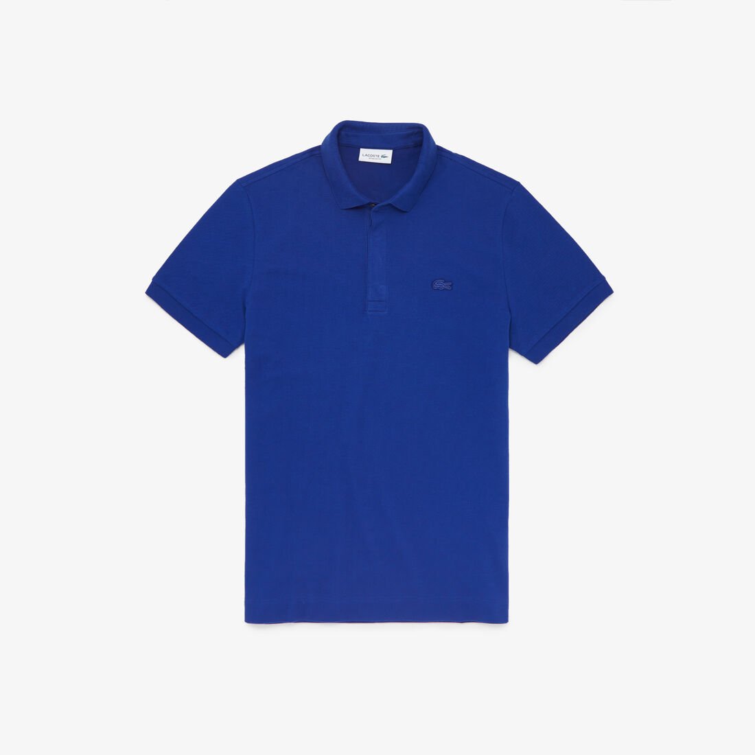 L.a.C.O-S.T.E P.O.L.O shirt Slim Fit Paris Stretch Pique Polo Shirt Blue