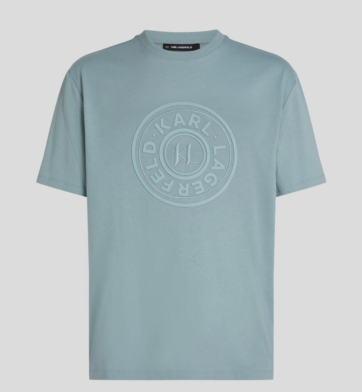 K.a.R-L. L.A.G.E.R.F.E.L.D. Circle Logo T-Shirt Slate Light Blue
