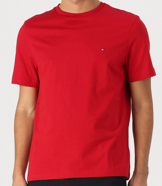 T.o.M.M-Y H.I.L.F.I.G-E.R Men's Crewneck Flag T-Shirt Red