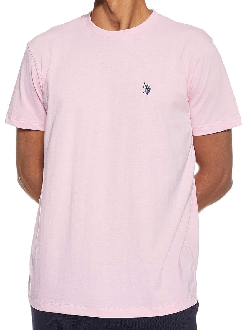 U.s P.o-L.O A.S.S.N. Men's Round Neck Short sleeve T-Shirt Pink