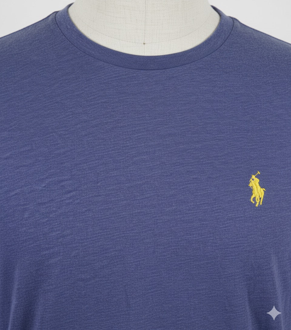 U.S. Polo Assn. Men's Round Neck Short sleeve T-Shirt Dark heather blue