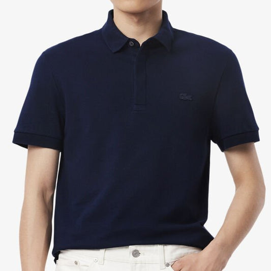 L.a.C.O-S.T.E. P.O.L.O. shirt Classic Fit Paris Stretch Pique Polo Shirt Navy Blue