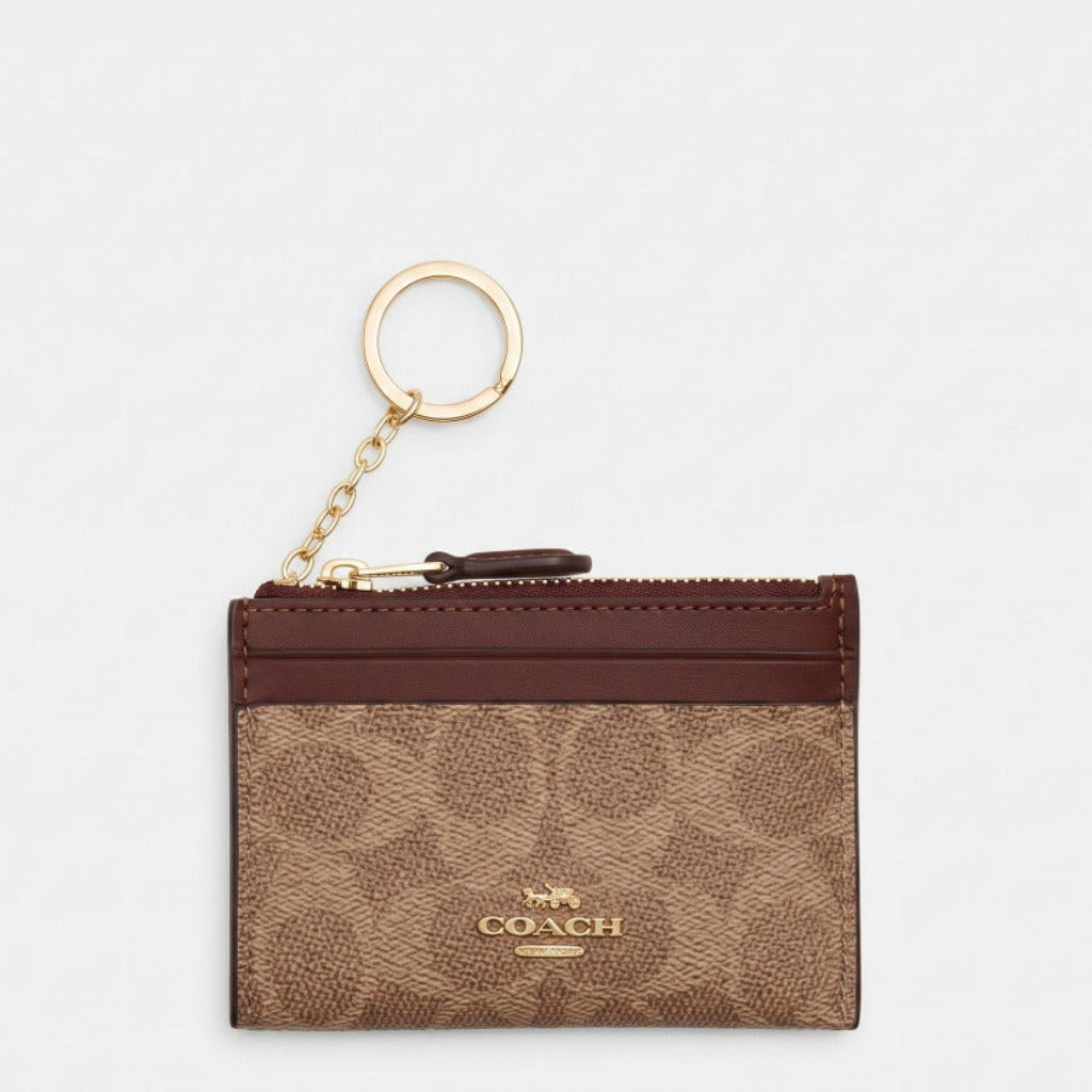 C.O.A.C.H Mini Skinny Id Case In Signature Canvas
