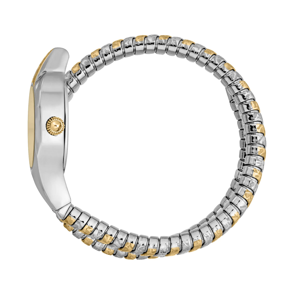 J.U.S.T C.A.V.A.L.L.I Women Stainless Steel Signature Snake Analog