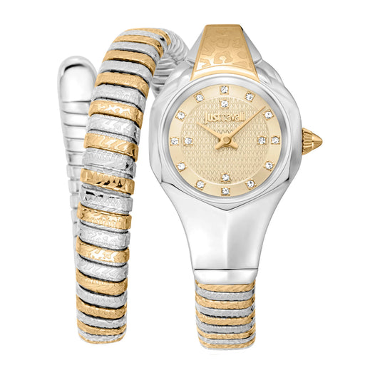JUST CAVALLI Women Stainless Steel Signature Snake Analog