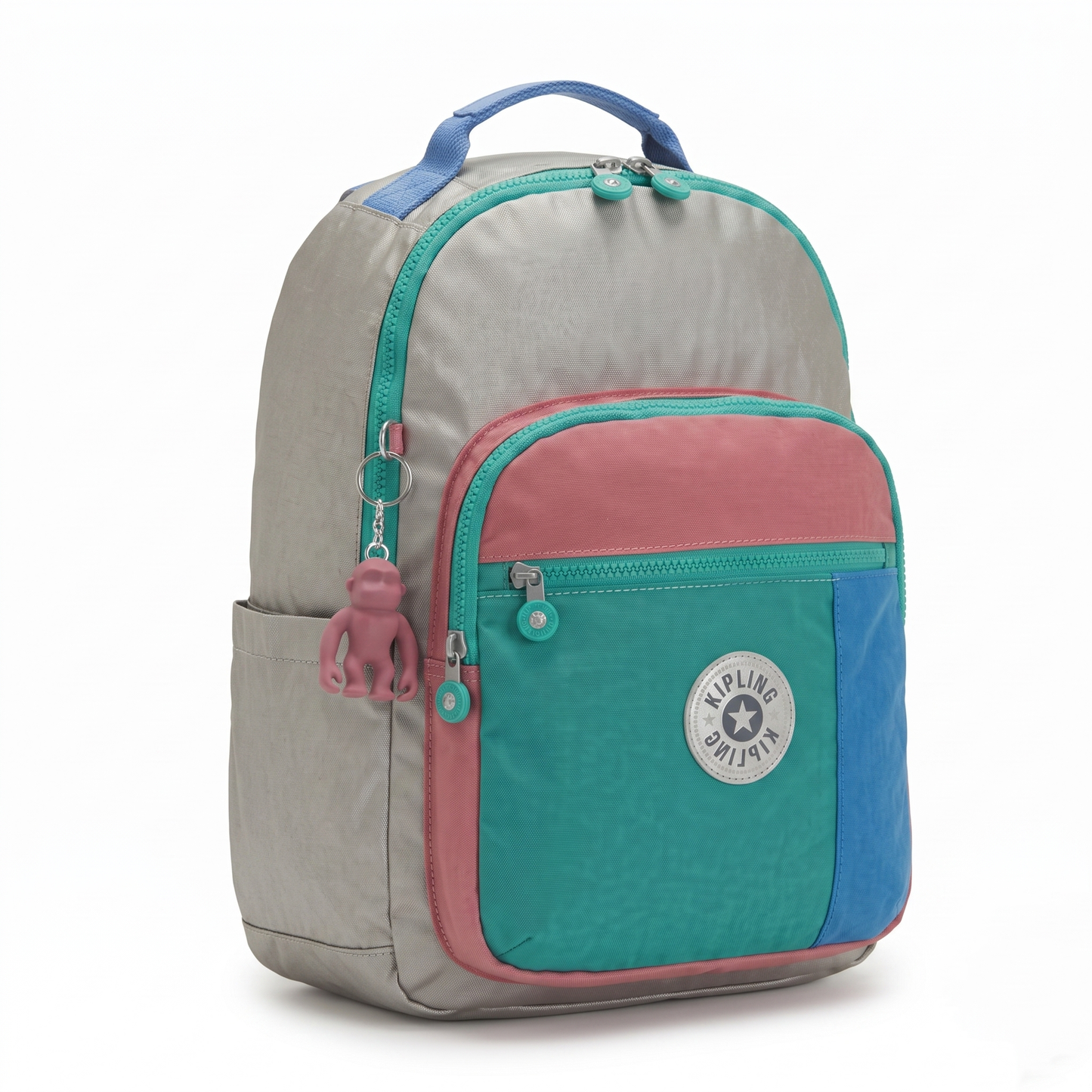 KIPLING Laptop KI5210 METALLIC SILVER SPLICING School Backpack 