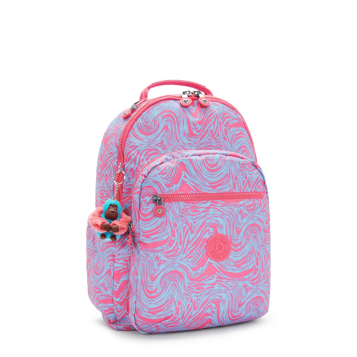 KIPLING Laptop KI5210 WAVY PINK BLUE School Backpack 