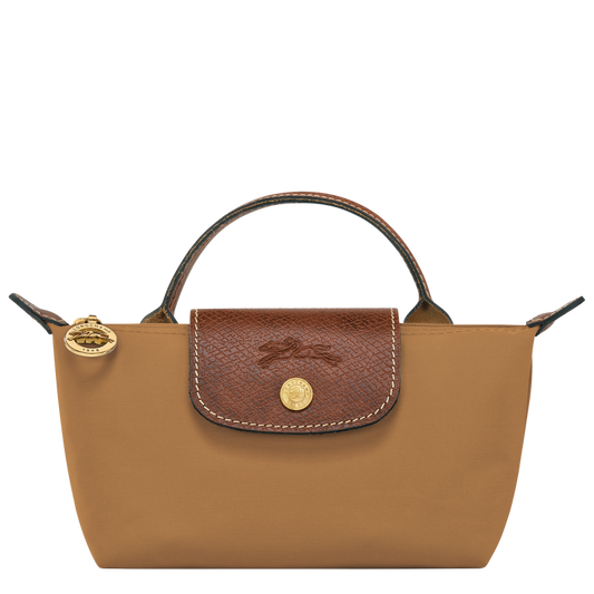 L.O.N.G.C.H.A.M.P  POUCH WITH HANDLE DESERT