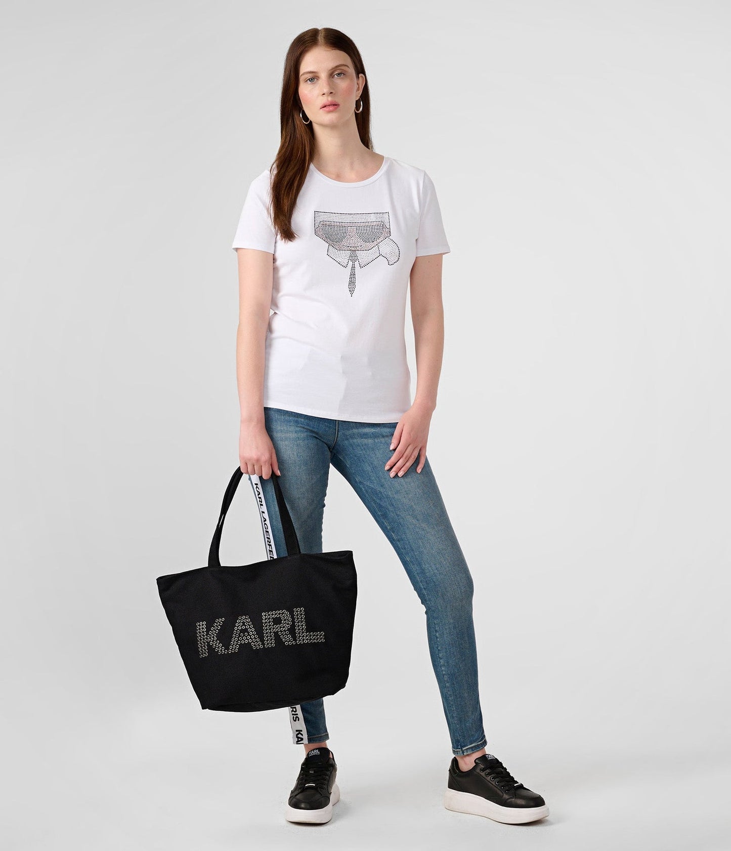 K.A.R.L L.A.G.E.R.F.E.L.D CANNES CANVAS TOTE BAG