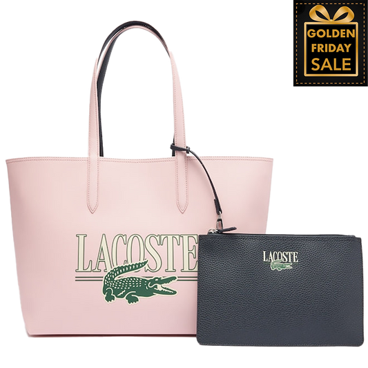L.A.C.O.S.T.E Anna Reversible Tote Bag in Pink