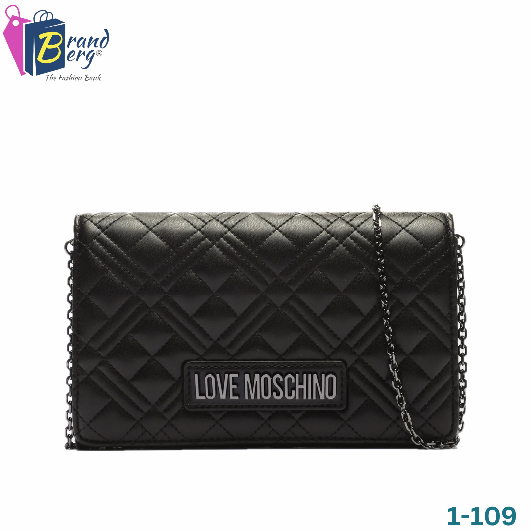 L.O.V.E M.O.S.C.H.I.N.O Quilted/Flap with Magnetic Snap Small ladies Handbag