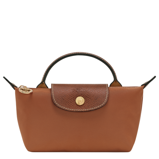LONGCHAMP  POUCH WITH HANDLE COGNAC 