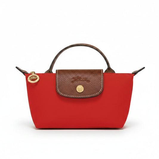 LONGCHAMP  POUCH WITH HANDLE RED