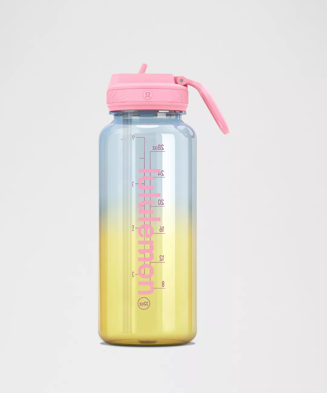 L.U.L.U.L.E.M.O.N Back to Life Clear Bottle 32oz Straw Lid