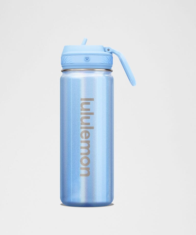 L.U.L.U.L.E.M.O.N  Back To Life Sport Bottle 18oz Straw Lid Iridescent