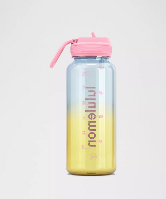 L.U.L.U.L.E.M.O.N Back to Life Clear Bottle 32oz Straw Lid