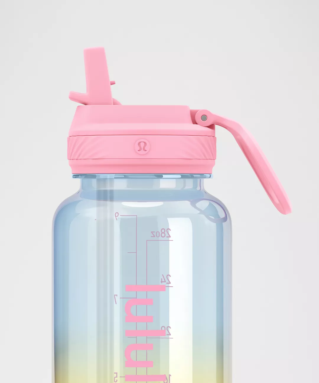 L.U.L.U.L.E.M.O.N Back to Life Clear Bottle 32oz Straw Lid