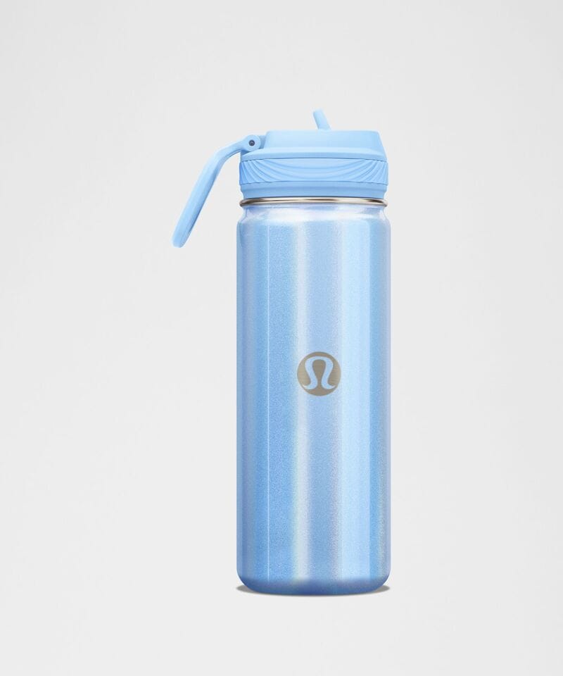 L.U.L.U.L.E.M.O.N  Back To Life Sport Bottle 18oz Straw Lid Iridescent