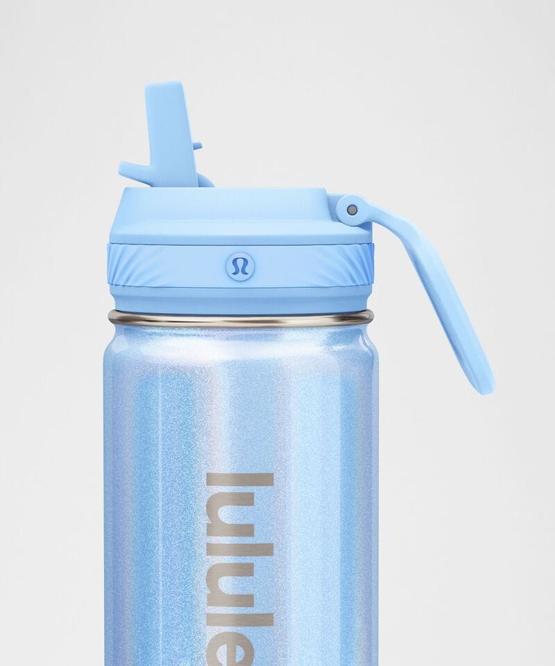L.U.L.U.L.E.M.O.N  Back To Life Sport Bottle 18oz Straw Lid Iridescent