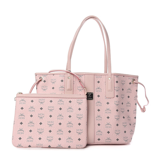 M.C.M Visetos Medium Liz Reversible Shopper Tote Bag